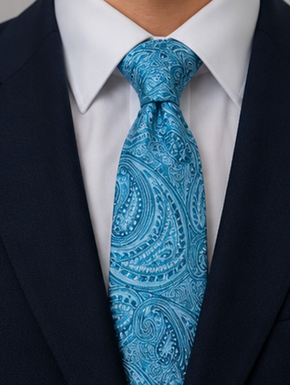 Geoffrey Beene Blue Paisley Necktie
